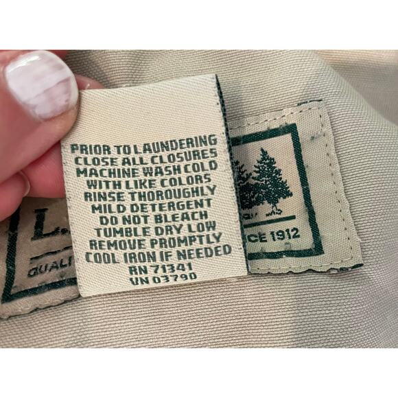 L.L. Bean Vintage Beige Barn Jacket/Chore Coat Wildlife Print Lining Corduroy XL - Picture 7 of 16